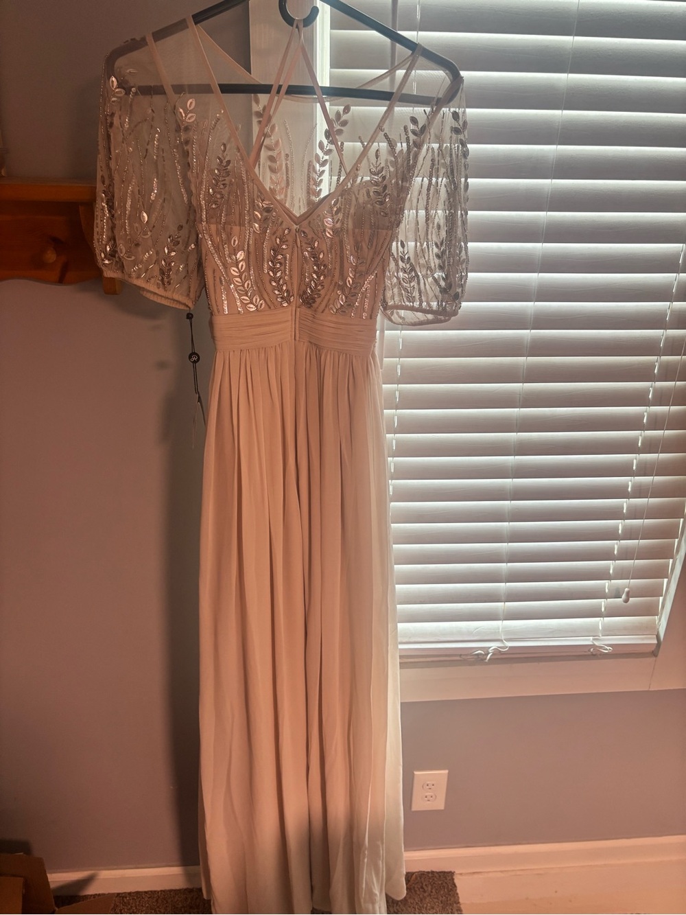 Adrianna Papell Women's Bead and Chiffon Dress NWT